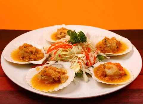 Baked shellfish Stock Photos