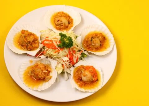 Baked shellfish Stock Photos