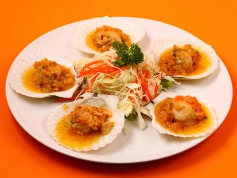 Baked shellfish Stock Photos