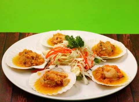 Baked shellfish Stock Photos