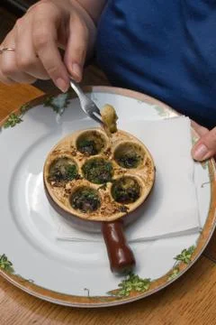 Baked snail Stock Photos