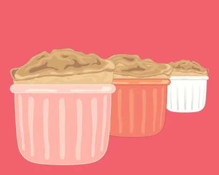 Baked souffle Stock Illustration