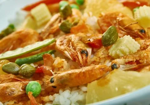 Baked Spanish risotto Stock Photos