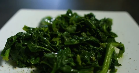 Baked Spinach 4K Stock Footage 85836153