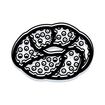 Baked sweet challah bread loaf with seeds Stock Illustration