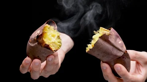 Baked sweet potato Stock Footage 289089152