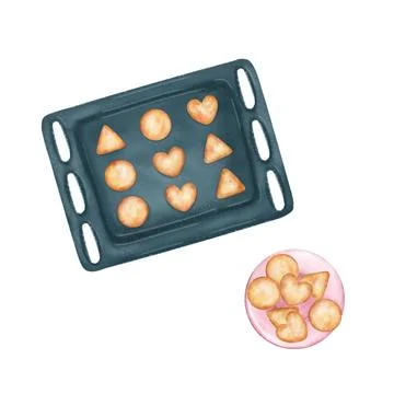Baked time illustration Illustrazione stock