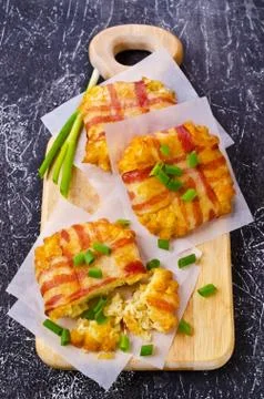 Baked vegetable cutlet Stock Photos