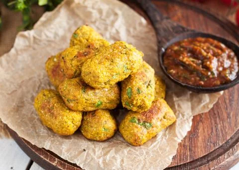 Baked vegetable snacks with cauliflower Stock Photos