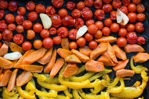 Baked vegetables Stock Photos