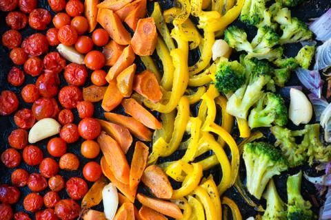 Baked vegetables Stock Photos