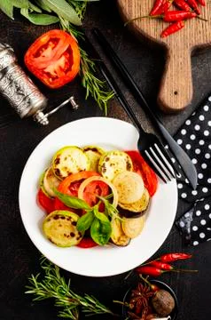 Baked vegetables Stock Photos
