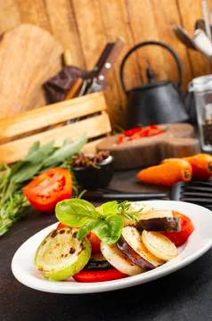 Baked vegetables Stock Photos