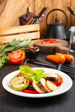Baked vegetables Stock Photos