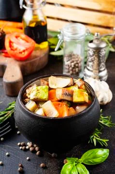 Baked vegetables Stock Photos
