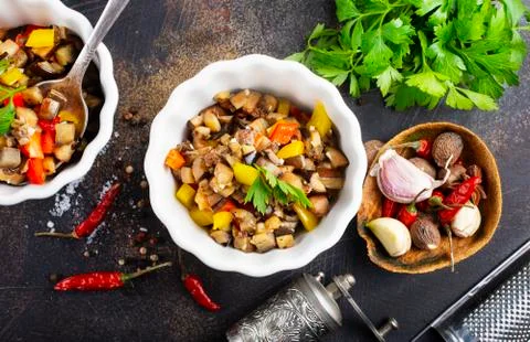 Baked vegetables Stock Photos