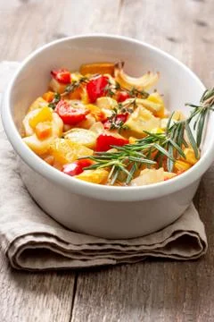 Baked vegetables Stock Photos