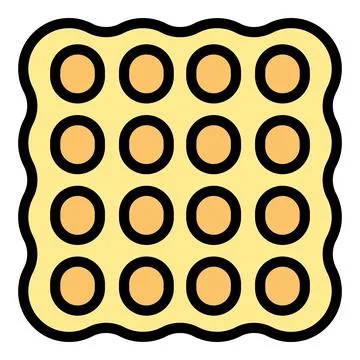 Baked waffle icon vector flat Stock Illustration