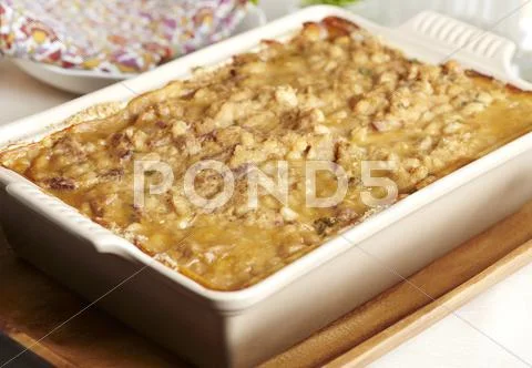 Baked White Bean and Lamb Casserole Stock Photos