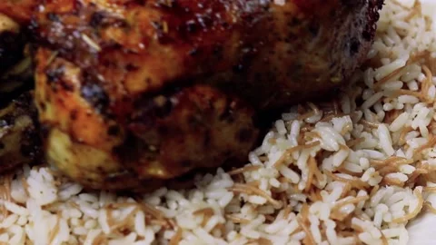 BAKED WHOLE CHICKEN Stock Footage 138205269