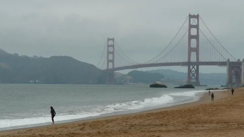 Baker Beach, San Francisco Stock Footage 93282111