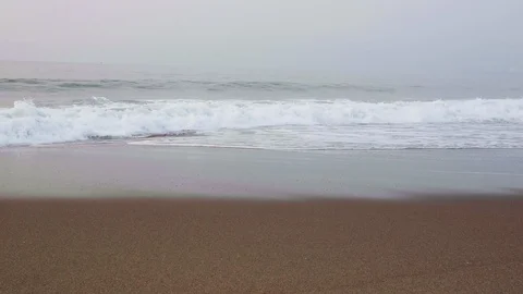 Baker Beach Waves and Ship Horn Sound Stock Footage 101446295