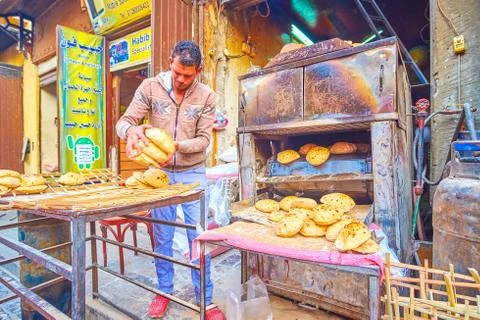 The baker in Cairo, Egypt Stock-Fotos