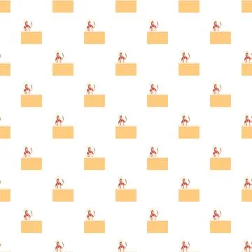Baker chef working with rolling pin seamless pattern Illustrazione stock