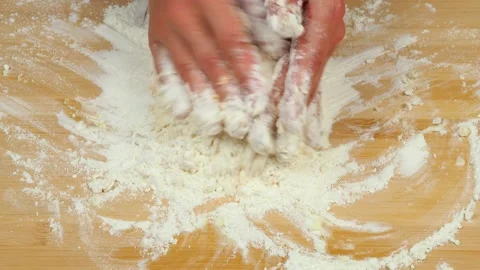 Baker cooking dough with eggs Stock Footage 238905219