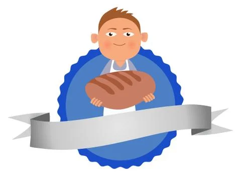 Baker Emblem Stock Illustration