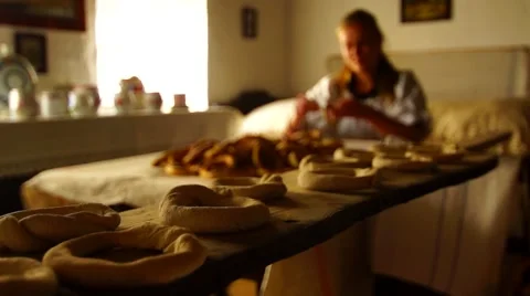 Baker forms twist Stock Footage 53788546