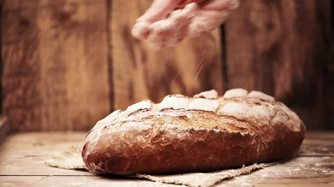 Baker with fresh bread Stock Footage 71903428