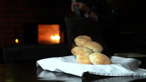 Baker with Fresh Rolls Stock Footage 319950210