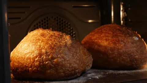 Baker hand preparing Raw Fresh Sourdough bread. Stock Footage 305981268
