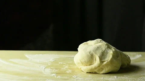 Baker hands kneading dough Stock Footage 62542881