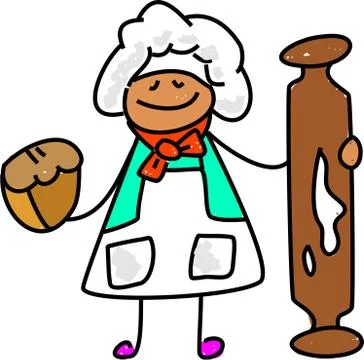 Baker Kid Stock-Illustration