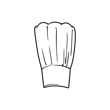 Baker kitchen worker headdress, chef-cook hat Stock Illustration