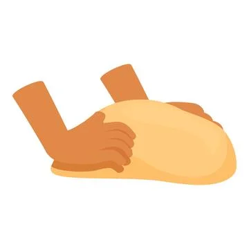 Baker kneading dough for bread making process Stock Illustration