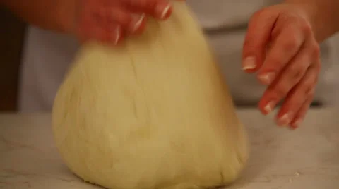 Baker kneading dough Stock Footage 54429700