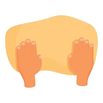 Baker kneading dough, making bread and pastry products Stock Illustration