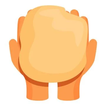 Baker kneading dough, preparing bread, pizza, or pastry Stockillustratie