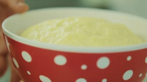 Baker kneads dough for bread baking Stock Footage 89524727