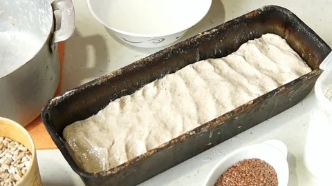 Baker makes bread Stock Footage 77669723