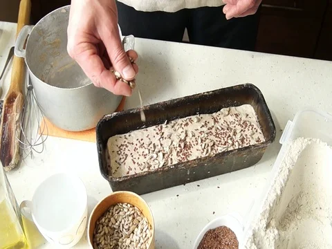 Baker makes bread Stock Footage 77745686