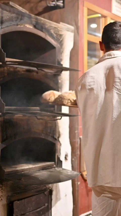 Baker makes bread Stock Footage 301332185