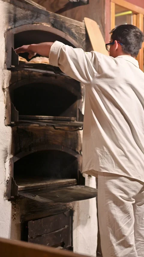 Baker makes bread Stock Footage 301332242