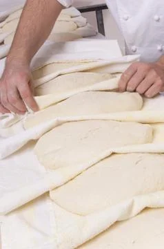 Baker makes the bread Stock Photos
