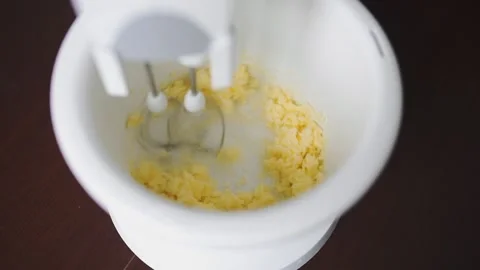Baker makes the dough making cake Video stock 143584835