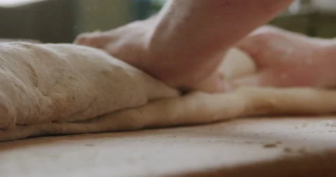 Baker making sourdough bread 4K. Stock Footage 221562172