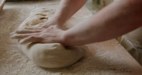 Baker making sourdough bread 4K. Stock Footage 221562185